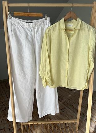 Лляна сорочка uniqlo m