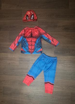 Карнавал маскарад костюм маска человек паук спайдермен spiderman 3 4 5 лет 98-104-110 рост косплей хеловин