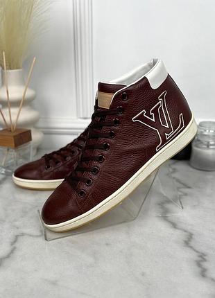 Louis vuitton surfside fastball sneakers мужские высокие кроссовки кожа оригинал 41 eur