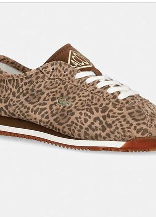 Lacoste club-low кросівки жіночі оригінал  замшеві анімал принт леопард 39р 8.5 usa ексклюзив