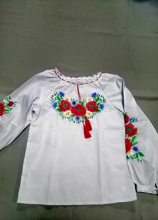 Вишиванка дитяча для дівчинки 128, 134, 140, 146 см зріст.