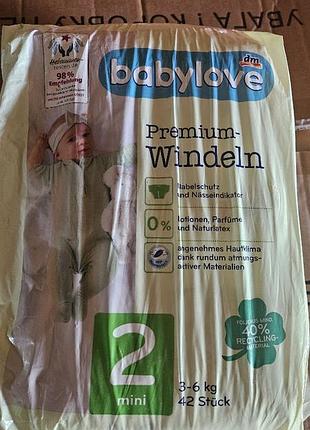 Babylove подгузники размер 2 mini, 3-6 кг - 42 шт