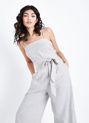 Комбінезон з кюлотами в смужку із змішаного льону new look р.6