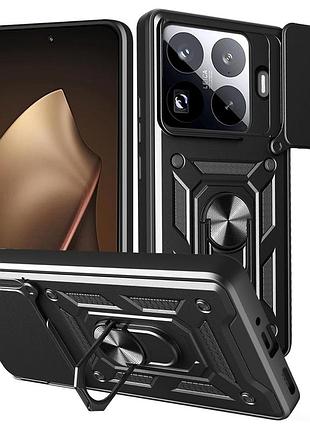 Чохол fiji camera defence для xiaomi 17t pro бампер із захистом камери та підставкою black