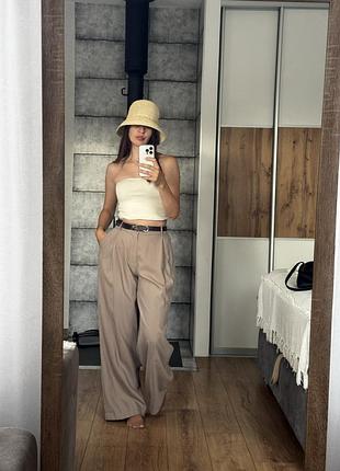 Zara брюки палаццо з защипами🤍