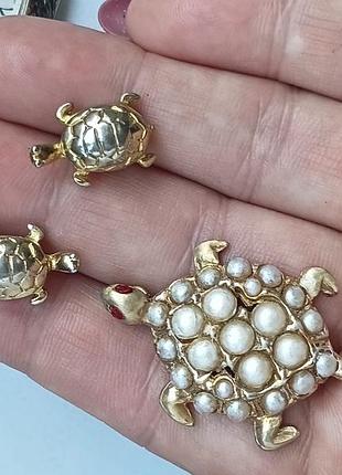 Брош антикваріат 330грн,🐢, сережки вінтаж300грн  черепахи, ,, трохи потертість