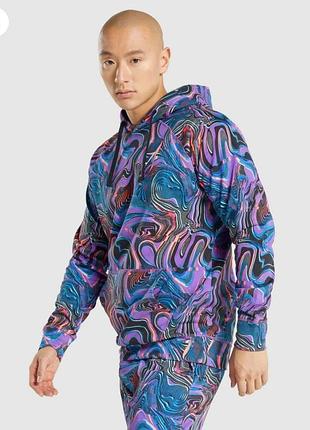 Gymshark pre workout hoodie - purple/black