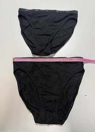Труси жіночі чорні бавовна 2шт набір sloggi eu 46 l-xl