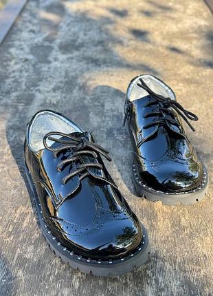 Туфлі evie для дівчинки lady oxford new black, розмір 32 (20,5 см.)