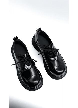 Туфлі evie для дівчинки papillon black, розмір 40 (25 см.)