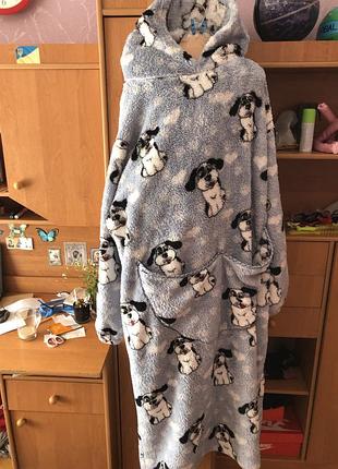 Меховушка довга, плюшева, халат, плаття, худи, 3-5xl. слип, пижама, плед