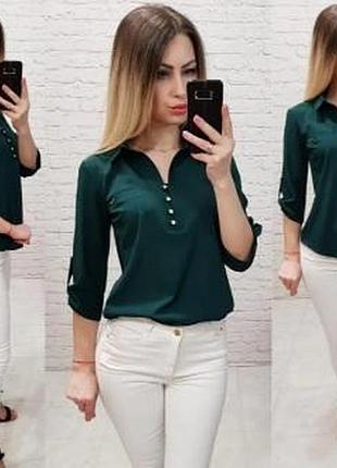 Блуза з ґудзиками на груді,арт. 828, пляшка
