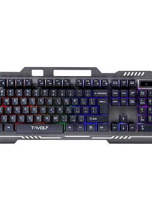 Игровая клавиатура twolf t16 поддержка технологии anti-ghosting (multi keys) кабель 1.3 метра черный