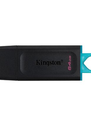 Флешка юсб kingston dt exodia 64gb usb flash drive 3.2 пам'ять 64 гб black / teal