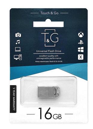 Флеш память t&g usb 2.0 16gb metal 110 steel