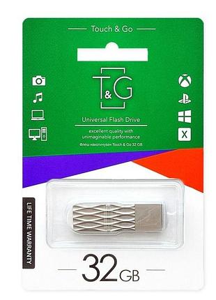 Флеш память t&g usb 2.0 32gb metal 103 steel