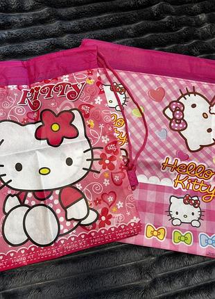 Дитяча сумка для взуття в школу hello kitty