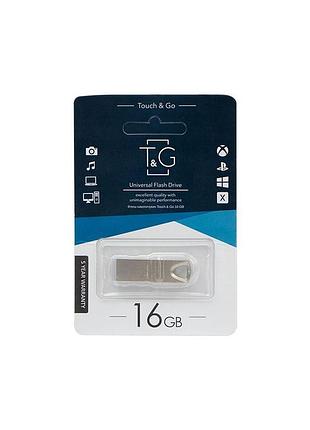 Флеш память t&g usb 2.0 16gb metal 117 steel
