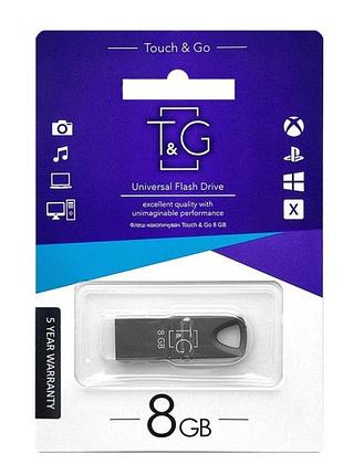Флеш память t&g usb 2.0 8gb metal 117 black