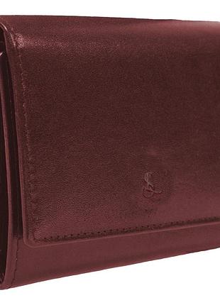 Гаманець  шкіряний semi line rfid dark red (p8263-2)