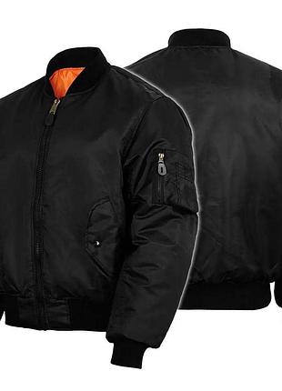 Куртка бомбер (льотна) us flight jacket ′ma1® style′ black чорний