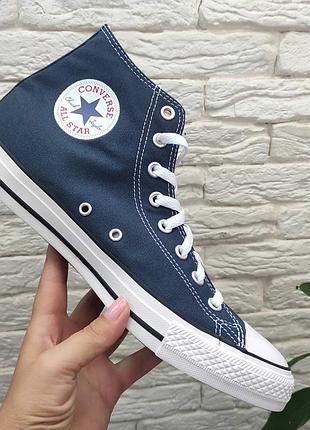 Кеди чоловічі converse all star hi navy m9622c blue, конверси