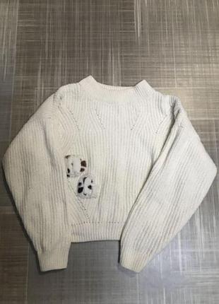 H&m 💙білий м’який светр на дівчинку зріст 💛152 см/підлітковий одяг