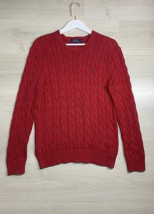 Чоловічий котоновий светр polo ralph lauren оригінал преміальний бавовняний джемпер casual smart casual розмір m–l / ua 48–50 чудовий стан