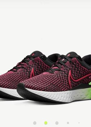 Кросівки чоловічі nike react infinity run flyknit 3 red/black dh5392-003