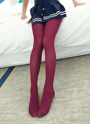 Колготки капрон 100d бордові one size 8305