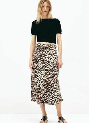 Атласна спідниця h&m