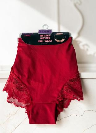 Трусики жіночі , набір з 2 шт , висока утяжка invisible hipster high waist