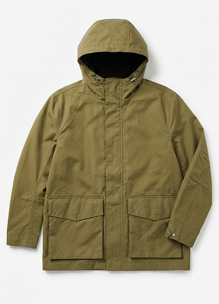 Мужская ветровка / куртка-парка h&amp;m water repellent (оливковая / хаки) m/l
