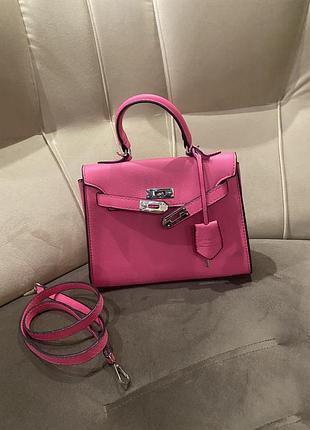 Дуже класна сумочка hermes в рожевому кольорі / трендова сумочка