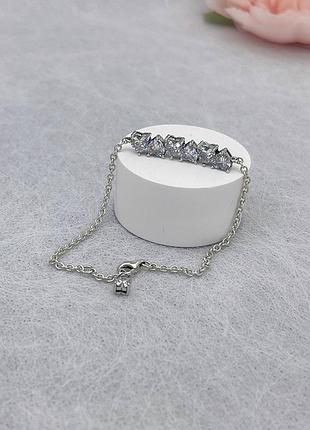 🔥серебряный браслет pandora сияющие сердцавиль