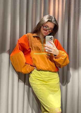 Легка куртка анорак ysl yves saint laurent помаранчева