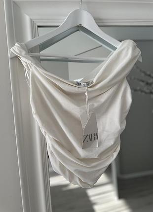 Асиметричний топ zara футболка zara блуза