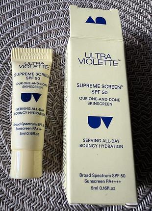 Сонцезахисний зволожуючий крем для обличчя з spf50 ultra violette
