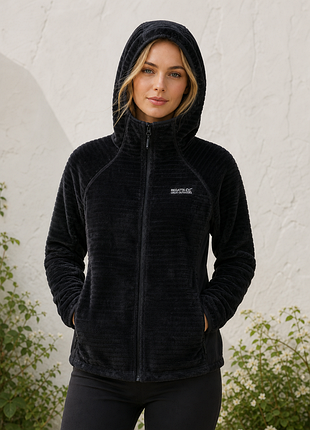 Теплий фліс extol 🖤 regatta endra hooded fleece 🧥 жіноча флісова кофта з капюшоном ⚡ спортивна толстовка на блискавці