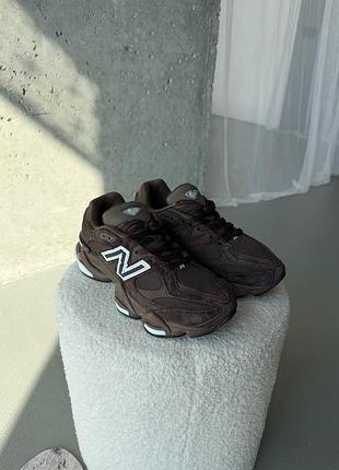 Коричневі кросівки унісекс new balance 9060 brown ice х нью беланс 40