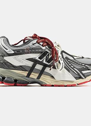 Сірі кросівки унісекс new balance 1906a grey red х нью беланс 37