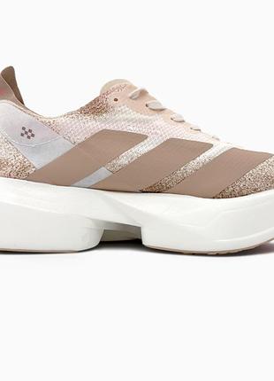 Бежевые женские кроссовки adidas adizero evo sl gold pink x адидас 41