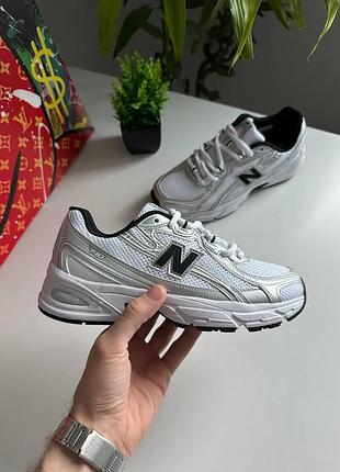 Білі кросівки унісекс new balance 740 v2 white silver black х нью беланс 36