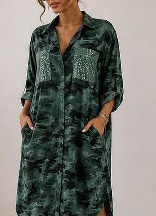 🌿 італійська сукня-сорочка oversize 100% віскоза