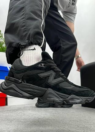 Черные кроссовки унисекс new balance 9060 black х нью беланс 44