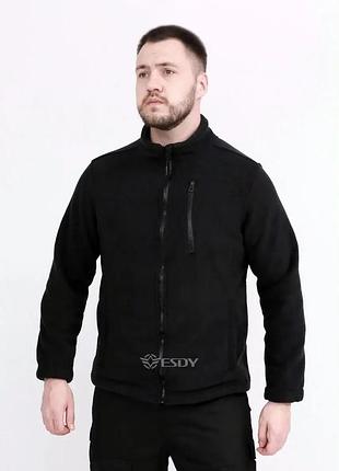 Тактическая флисовая кофта для армии , армейская кофта черного цвета 2xl