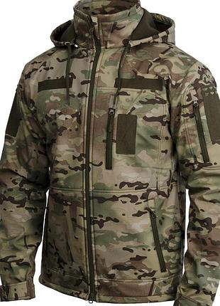 Куртка армейская soft shell multicam , куртка софтшелл мультикам, осенняя тактическая куртка мультикам s
