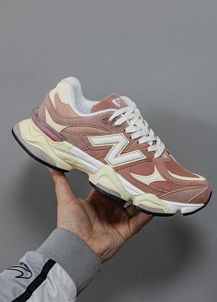 Бежеві кросівки унісекс new balance 9060 beige brown х нью беланс 43