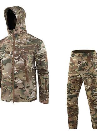 Тактический костюм мультикам softshell, костюм мультикам тактический военный m