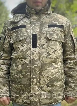 Водонепроникний бушлат зимовий камуфляжний піксель всу,армійський зимовий бушлат 44-46